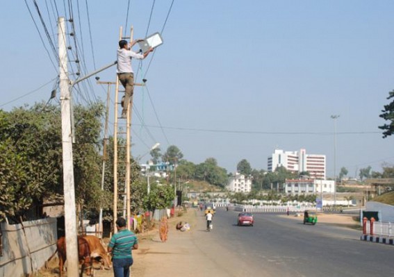 Installation of LED lights in full swing; more lights likely to arrive today Installation of LED lights in full swing; more lights likely to arrive today